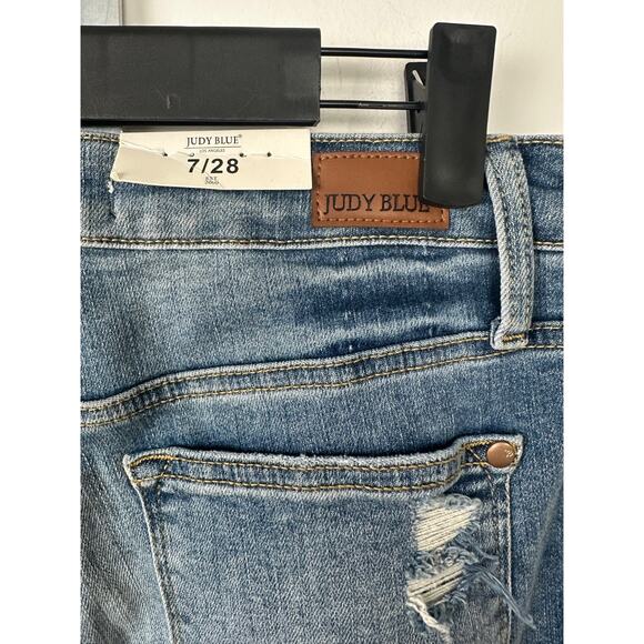 NEW Judy Blue Jeans Womens 7/28 Boyfriend Fit Distressed High Waist $65.99 A7 - Picture 5 of 7